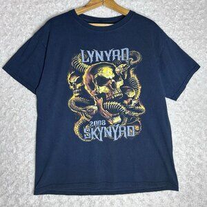 Lynyrd‎ Skynyrd 2008 Band Tee Graphic Print T-Shirt Fruit of the Loom Size L